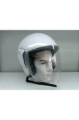 Kt Mrthelmets Beyaz Motosiklet Kaskı Yarım 1-sınıf thumbnail 1