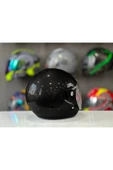 ATK Motosiklet Yarım Kask İthal A Kalite Siyah thumbnail 4