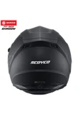 Scoyco SHADOW Full Face Kask FF-869 – Güneş Vizörlü, DOT/CE Onaylı, Intercom Uyumlu thumbnail 3