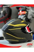 Scoyco 869 Blade Fullface Kask Motosiklet Kaskı Tam Kask Altın Detaylı Kask thumbnail 3