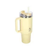 Sip Voyage Krem Paslanmaz Çelik Pipetli Termos Bardak 900ml - 2