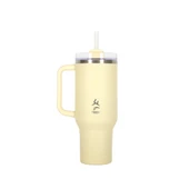 Sip Voyage Krem Paslanmaz Çelik Pipetli Termos Bardak 900ml - 1