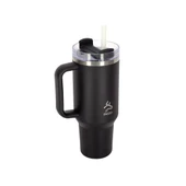 Sip Voyage Siyah Paslanmaz Çelik Pipetli Termos Bardak 900ml - 2