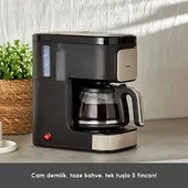Karaca Just Coffee Aroma 2 In 1 Filtre Kahve ve Çay Demleme Makinesi Bej - 2