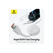 Baseus FREE2PULL Mini Charging Cable Usb-C To Usb-C 60W 1m Beyaz - 5
