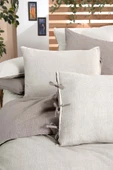 Montes Bej Çift Kişilik %100 Pamuk Fancy Poplin Nevresim Takımı - 5