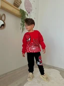 ERKEK ÇOCUK ÖRÜMCEK ADAM MODELLİ 3İPLİK ŞARDONLU EŞOFMAN TAKIMI - 3