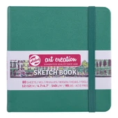 Talens Art Creation Sketch Book Eskiz Defteri 80 Yaprak 140 g 12x12 cm Orman Yeşili thumbnail 2