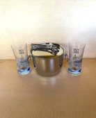 2ADET ŞEHİR SERİSİ RAKI BARDAĞI ASPENDOS RAKI VE ÇELİK BUZ KOVASI ÇİF KATMANLI MAŞALI KAPAKLI - 2