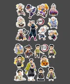 Gyomei Himejima -Tengen Uzui-Demon Slayer parlak kağıt 2 Li Set Anime Sticker Çıkartma-kimetsu no yaiba - 5