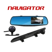 Navigator 180 Açılı 1080P DVR Ayna Yol Kayıt Kamerası NG2180A Ön Arka Kamera thumbnail 1