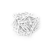 100'lü Beyaz Ahşap Mandal 2.5cm (10'lu Paket-1000 Adet) - 1