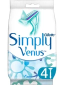 Gillette Simply Venus 2 Basic Kullan At Kadın Tıraş Bıçağı 4 Adet thumbnail 3