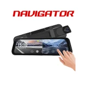 Navigator 160 Açılı 1080P Ulta HD DVR Dokunmatik Ayna Yol Kayıt Kamerası NG2160DA Ön Arka Kamera thumbnail 1