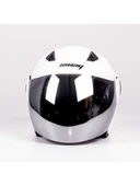 SWAY 702B VİZÖRLÜ YARIM KASK BEYAZ SMALL - 4