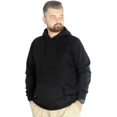 Erkek Sweatshirt Kapşonlu Kanguru Pocket Basic C20562 Siyah - 1