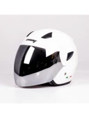 SWAY 702B VİZÖRLÜ YARIM KASK BEYAZ SMALL - 3