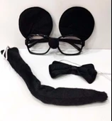 Mickey Mouse Gözlüğü Papyonu Kuyruğu Seti - 1