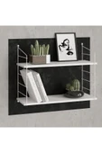 Decormet Armoni Raf Seti 2 Raflı 200*720 Metal Beyaz+Ahşap thumbnail 1