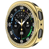 Samsung Galaxy Watch 8 40mm İle Uyumlu Zarif Kristal Taşlı Kasa Koruyucu Kılıf  Gold thumbnail 3
