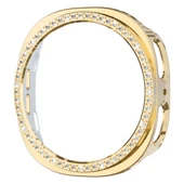 Samsung Galaxy Watch 8 40mm İle Uyumlu Zarif Kristal Taşlı Kasa Koruyucu Kılıf  Gold thumbnail 4