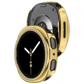 Samsung Galaxy Watch 8 40mm İle Uyumlu Zarif Kristal Taşlı Kasa Koruyucu Kılıf  Gold thumbnail 2