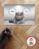 Petmat Kedi Mama Paspası , Kaymaz Taban , Yıkanabilir , Evcil Hayvan Paspası b001 - 1