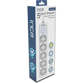 Inca Ipw-44gb 5 Port Akım Korumalı Led Tuşlu Priz 1.5m - Beyaz - 1