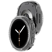 Samsung Galaxy Watch 8 40mm İle Uyumlu Zarif Kristal Taşlı Kasa Koruyucu Kılıf  Şeffaf thumbnail 2