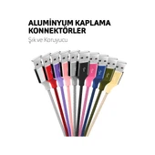 iPhone Uyumlu Örgü Şarj Kablosu. thumbnail 3