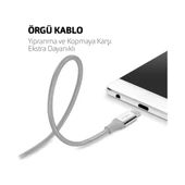 iPhone Uyumlu Örgü Şarj Kablosu. thumbnail 4