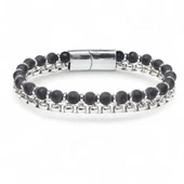 Elmas Kesim Hematit Ve Çelik Zincir Bileklik 31832B21D1 thumbnail 3