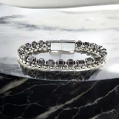 Elmas Kesim Hematit Ve Çelik Zincir Bileklik 31832B21D1 thumbnail 5