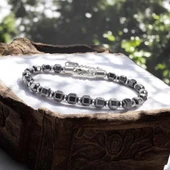 Esmas Kesim Hematit Ayaranabilir Çelik Zincir Bileklik 31832B10D5 thumbnail 2