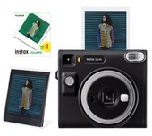 Fujifilm Instax SQ40 Siyah Fotoğraf Makinesi 20'li Kare Film ve Pleksi Çerçeve ve Deri Kılıf - Teşhir  Ürünü - 1