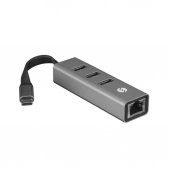 S-link Swapp SW-U3325 4 in 1 Gigabit 1000Mphs 3 Port USB 3.0 Ethernet Type C Hub Adaptör - 1
