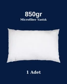 Microfiber Kumaş Yastık | Boncuk Silikon | Beyaz | 850gr | 50x70 - 1