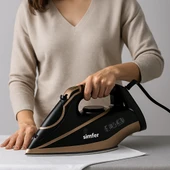 Buharlı Ütü Simfer 6400 Siyah Ütü thumbnail 3