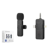 Kablosuz Mikrofon 3.5 Mm + Type-C + Lıghtnıng Siyah HDX2781 - 1