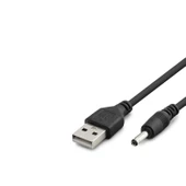 Tablet Şarj Kablosu Usb To 3.5*1.35 1M Siyah HDX1320 - 1