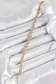 Xuping Pirinç Sıralı Daire Baget Model Gold Renk Kadın Bileklik - TJ-BB7484 - 2