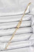 Pirinç Oval Model Gold Renk Xuping Bebek Künyesi - TJ-BB7435 - 2