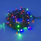 10 M 100 Led Pilli 2 Kademeli RGB Işık Siyah Kablo - 1