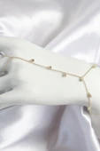 Pirinç Zirkon Taşlı Sallantılı Model Gold Renk Kadın Şahmeran - TJ-SN699 - 1
