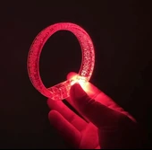 Kırmızı Led Işıklı Baskı Yapılabilen Pilli Bileklik Bilezik 1,5 cm Genişlik - 1