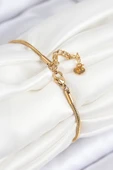 316L Çelik Göz Charm Model Gold Renk Kadın Bileklik - TJ-BB7843 - 2