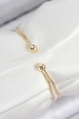 Pirinç Zirkon Taşlı Kalp Model Gold Renk Kadın Bileklik - TJ-BB7869 - 2