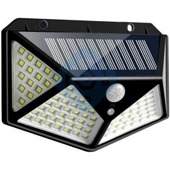100 Led DIŞ Mekan Solar Aydınlatma Fotoselli Solar Lamba Hareket Sensörlü - 1
