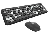 Mofii No666 Siyah Gri Klavye Mouse Set - 1