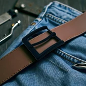 Kemer Tokası 3,8 cm Siyah Silme 1 Adet - 1